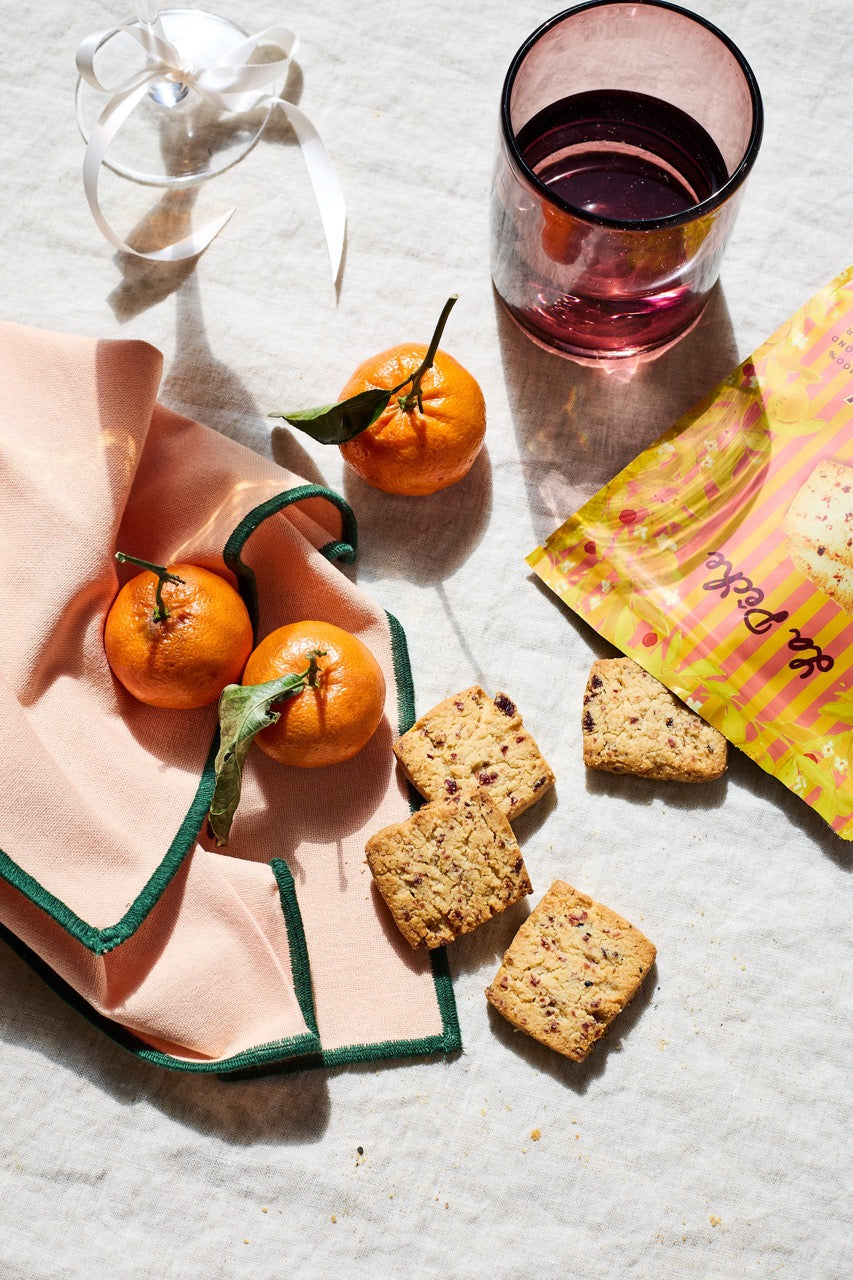 Cranberry Orange Sablé Cookies