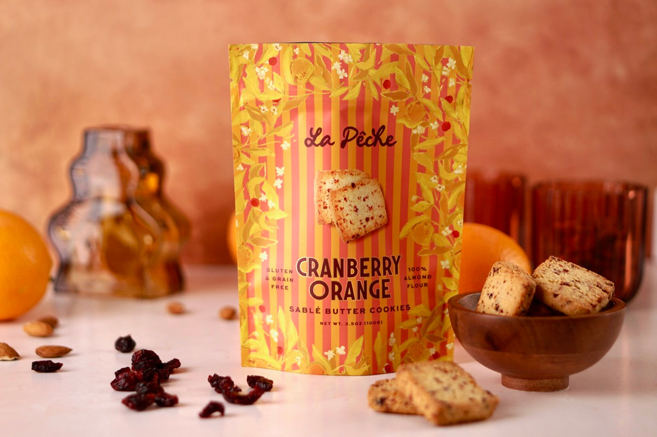 Cranberry Orange Sablé Cookies